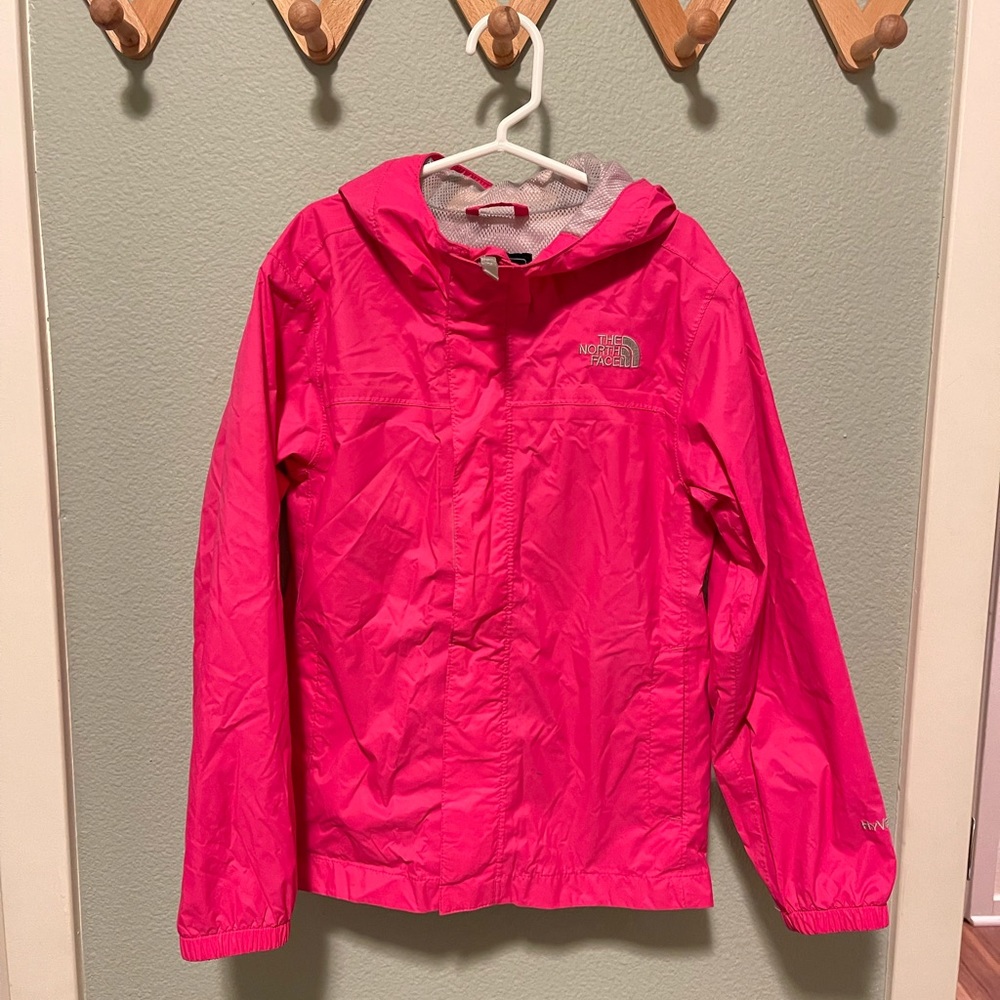 Northface Pink Rain Jacket Girls 7/8